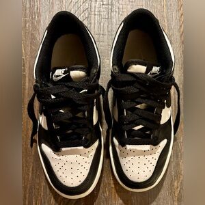 Used Nike - Youth Size 4 - Dunk Low GS ‘Black White’ Sneakers